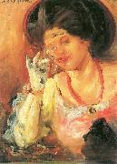 Lovis Corinth Dame mit Weinglas oil painting reproduction